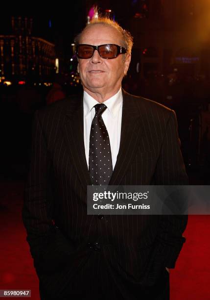 Jack Nicholson attends The Bucket List film premiere held at the Vue West End on January 23, 2008 in London, England.