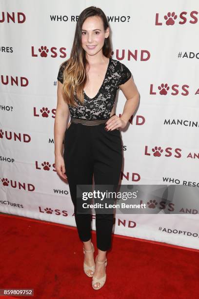 Actress Trisha Cuddy attends the Premiere Of Mancinetti's "Loss And Found" at The Downtown Independent on October 9, 2017 in Los Angeles, California.