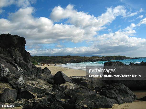 beach - hapuna beach stockfoto's en -beelden