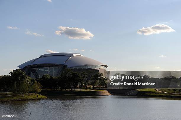 Dallas Cowboys Stadium during contruction on April 13, 2009 in Arlington, Texas.