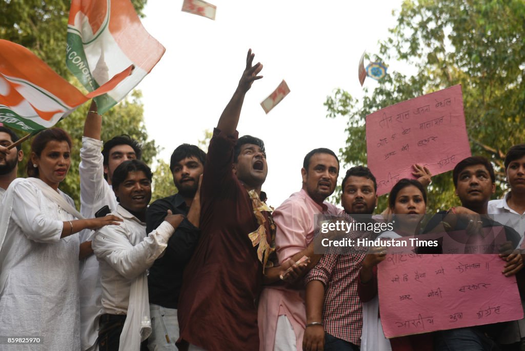 Congress Protests Against Prime Minster Narendra Modi Demanding Probe Into Allegations Against Jay Amit Shah