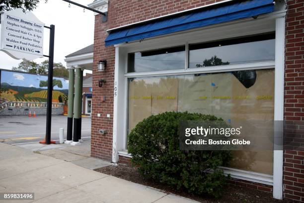 Closed storefront is pictured at 105 Thoreau St. In Concord, MA on Sep. 21, 2017. Change is afoot in historic Concord Center, where the Main Street...