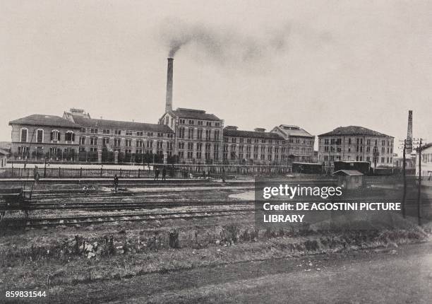 Sugar refinery, Ferrara, Emilia-Romagna, Italy, from l'Illustrazione Italiana, Year XLV, No 3, January 20, 1918.