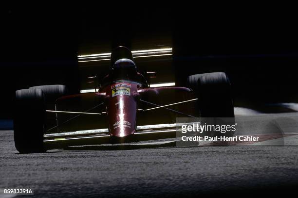 Alain Prost, Ferrari 641, Grand Prix of Belgium, Circuit de Spa-Francorchamps, August 26, 1990.