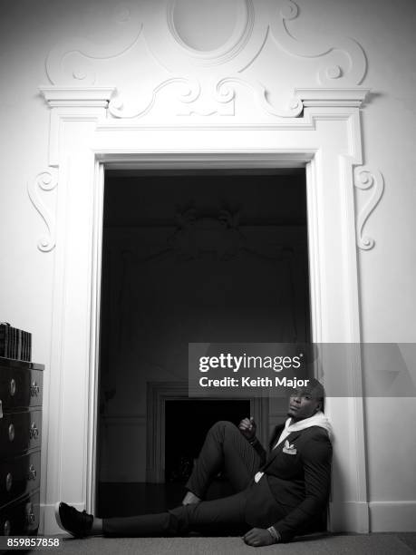 Football player Cam Newton is photographed for Ebony Magazine on December 1, 2015 in New York City.