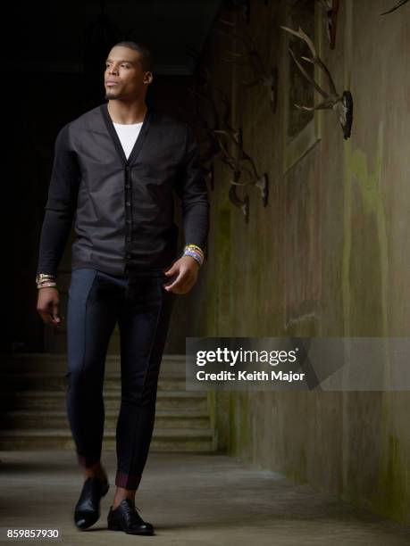 Football player Cam Newton is photographed for Ebony Magazine on December 1, 2015 in New York City. PUBLISHED IMAGE.