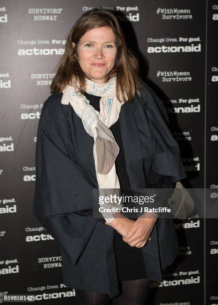 Jessica Hynes during the ActionAid Fashion Show held at The Old Truman Brewery on October 10, 2017 in London, England.