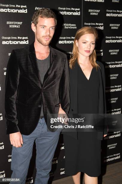 Holliday Grainger during the ActionAid Fashion Show held at The Old Truman Brewery on October 10, 2017 in London, England.