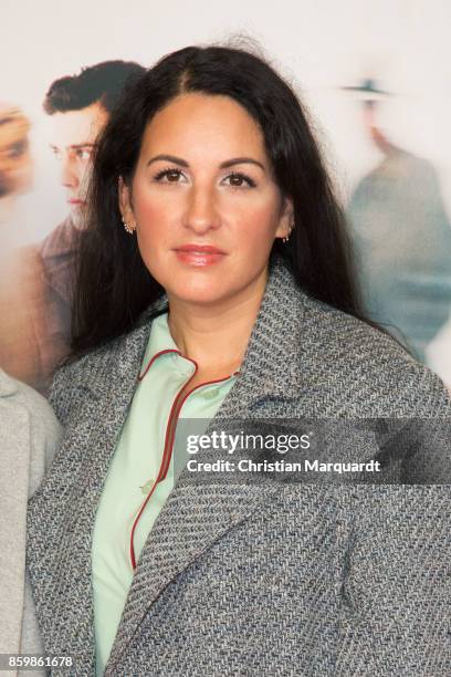 Minu Barati-Fischer attends the premiere of 'Die Unsichtbaren' at Kino International on October 10, 2017 in Berlin, Germany.