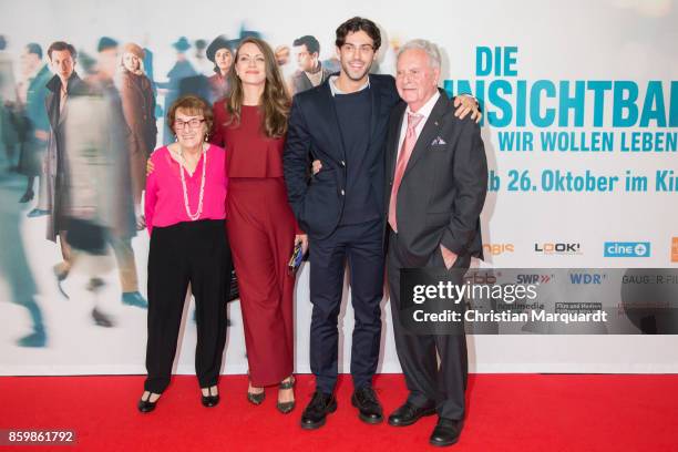 Contemporary Witnesses Hanni Levy and Eugen Herman-Friede played by Actress Alice Dwyer and Actor Aaron Altaras attend the premiere of 'Die...