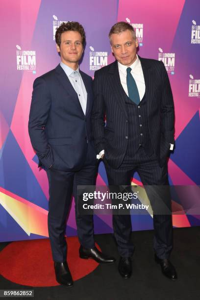 Jonathan Groff and Holt McCallany attend the LFF Connects Special Presentation: "Mindhunter" European Premiere during the 61st BFI London Film...