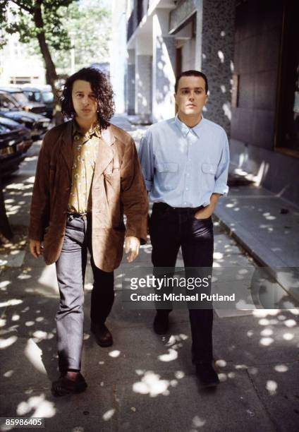 English pop rock group Tears for Fears in London, 1989. Roland Orzabal and Curt Smith.