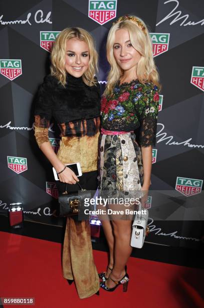 Tallia Storm and Pixie Lott attend the launch of the TAG Heuer Muhammad Ali Limited Edition Timepieces at BXR Gym on October 10, 2017 in London,...