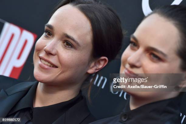 Actress Ellen Page and dancer Emma Portner arrive at the L.A. Dance Project's Annual Gala at L.A. Dance Project on October 7, 2017 in Los Angeles,...
