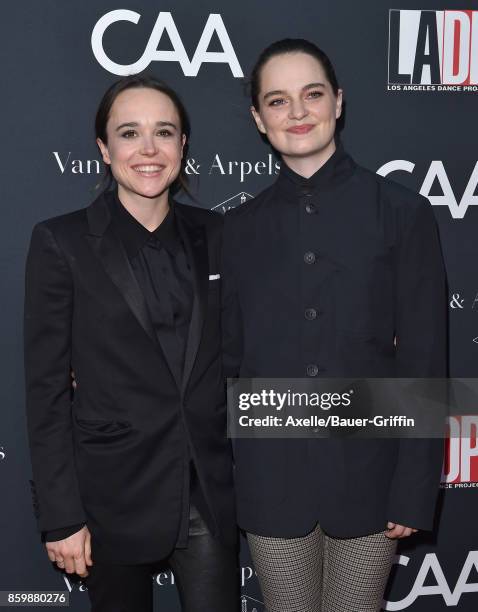 Actress Ellen Page and dancer Emma Portner arrive at the L.A. Dance Project's Annual Gala at L.A. Dance Project on October 7, 2017 in Los Angeles,...