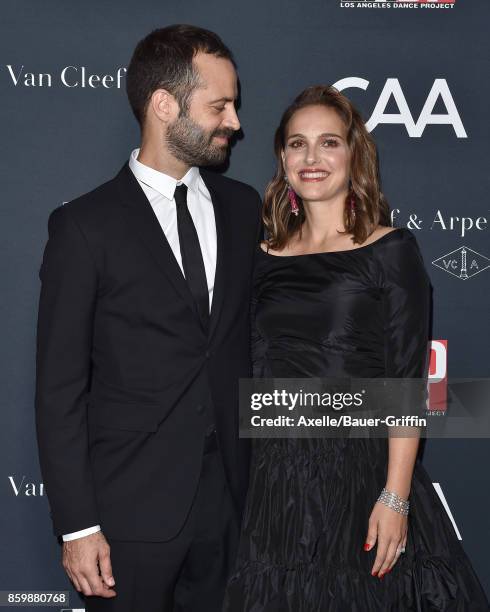 Actress Natalie Portman and choreographer Benjamin Millepied arrive at the L.A. Dance Project's Annual Gala at L.A. Dance Project on October 7, 2017...