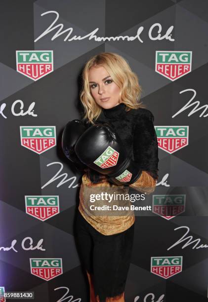 Tallia Storm attends the launch of the TAG Heuer Muhammad Ali Limited Edition Timepieces at BXR Gym on October 10, 2017 in London, England.