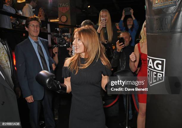 Geri Horner attends the launch of the TAG Heuer Muhammad Ali Limited Edition Timepieces at BXR Gym on October 10, 2017 in London, England.