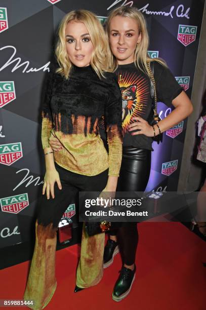 Tallia Storm and Tessie Hartmann attend the launch of the TAG Heuer Muhammad Ali Limited Edition Timepieces at BXR Gym on October 10, 2017 in London,...