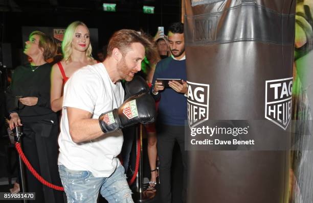 David Guetta attends the launch of the TAG Heuer Muhammad Ali Limited Edition Timepieces at BXR Gym on October 10, 2017 in London, England.