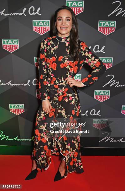 Laura Wright attends the launch of the TAG Heuer Muhammad Ali Limited Edition Timepieces at BXR Gym on October 10, 2017 in London, England.