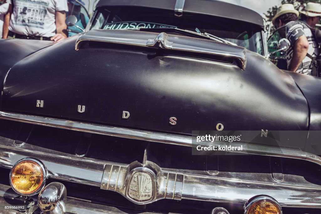 Front and bonnet of Vintage Hudson Hornet from 1950