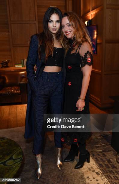 Doina Ciobanu and Designer Alice Temperley attend the launch of the book 'Alice Temperley - English Myths and Legends' at The London Edition Hotel on...