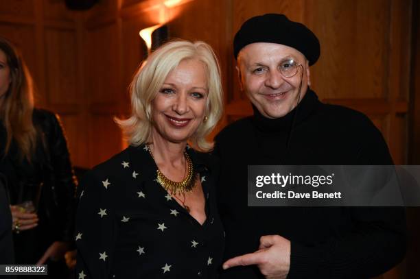 Mary Greenwell and Sascha Lilic attend the launch of the book 'Alice Temperley - English Myths and Legends' at The London Edition Hotel on October...