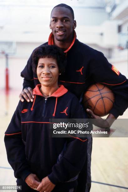 Deloris Jordan, Michael Jordan on 'Superstars And Their Moms - An Disney General Entertainment Content via Getty Images Mother's Day Special'.