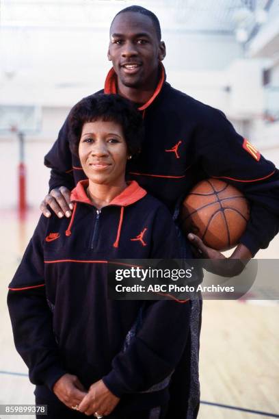Deloris Jordan, Michael Jordan on 'Superstars And Their Moms - An Disney General Entertainment Content via Getty Images Mother's Day Special'.