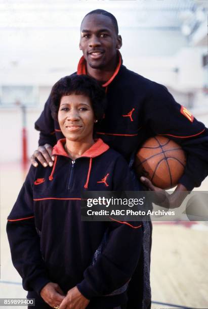 Deloris Jordan, Michael Jordan on 'Superstars And Their Moms - An Disney General Entertainment Content via Getty Images Mother's Day Special'.