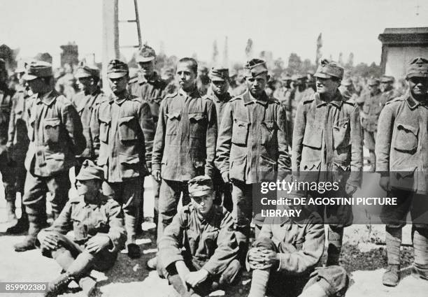 Teenage Austrian soldiers captured in the Karst region, Italy, World War I, from L'Illustrazione Italiana, Year XLIII, No 31, July 30, 1916.