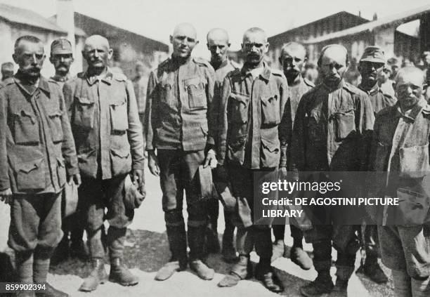 Austrian soldiers captured in the Karst region, Italy, World War I, from L'Illustrazione Italiana, Year XLIII, No 31, July 30, 1916.