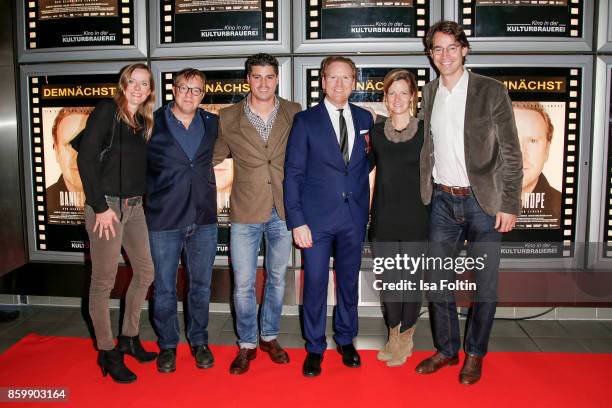 Holger Recktenwald, director Nahuel Lopez, violinist Daniel Hope, Sofia Nordmann and Sebastian Nordmann attend the premiere of 'Der Klang des Lebens'...