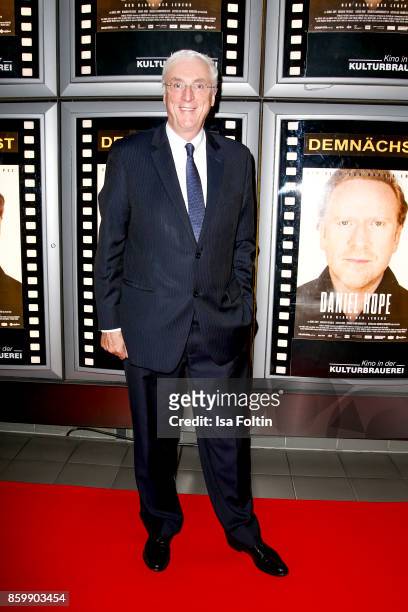 Irish ambassador Michael Collins attends the premiere of 'Der Klang des Lebens' at Kino in der Kulturbrauerei on October 10, 2017 in Berlin, Germany.