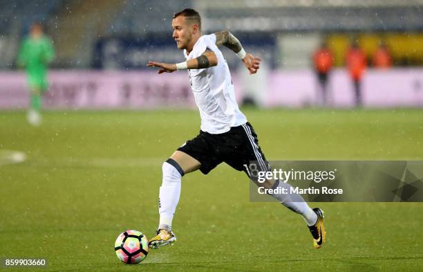 Marcel Hartel of Germany runs with the ball during the UEFA Under21 Euro 2019 Qualifier match between U21 of Norway and U21 of Germany at Marienlyst...