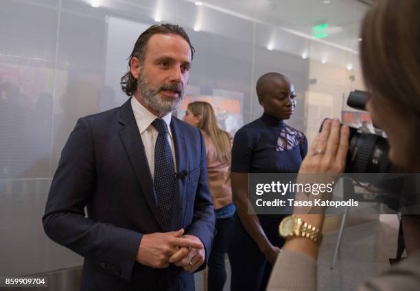 Andrew Lincoln of "The Walking Dead" attends "The Walking Dead" event at Smithsonian National Museum of American History on October 10, 2017 in...