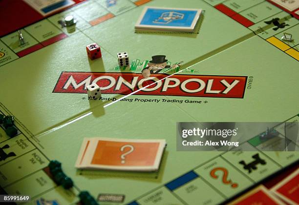 Monopoly game is seen during the Monopoly U.S. National Championship tournament at Union Station April 15, 2009 in Washington, DC. 28 finalists are...