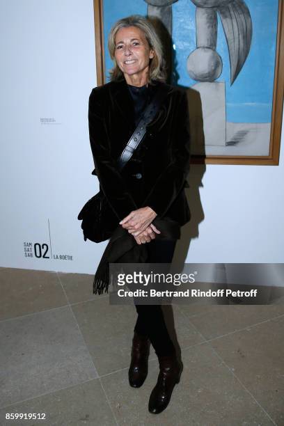 Journalist Claire Chazal attends the "Picasso 1932" Exhibition Opening at Musee national Picasso-Paris on October 10, 2017 in Paris, France.