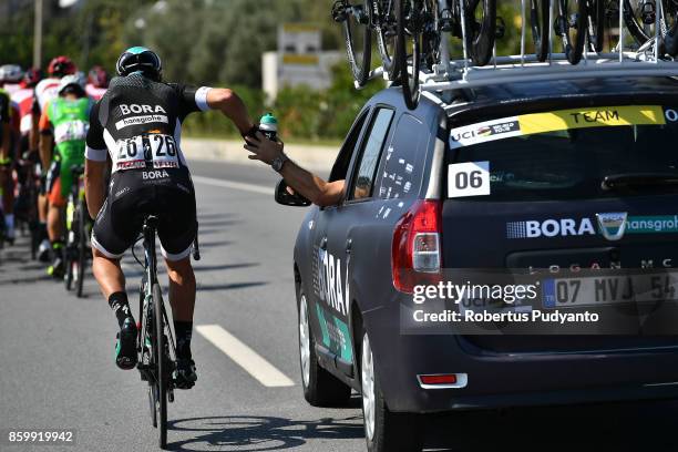 Matteo Pelucchi of BORA Hansgrohe Germany feeds during Stage 1 of the 53rd Presidential Cycling Tour of Turkey 2017, Alanya to Kemer on October 10,...