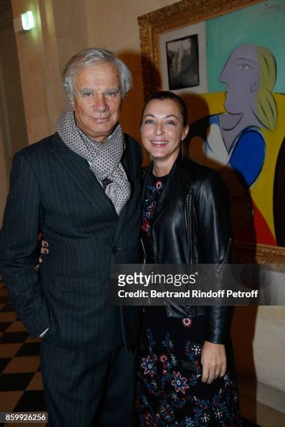 Jean-Gabriel Mitterrand and Arabelle Reille-Mahdavi attend the "Picasso 1932" Exhibition Opening at Musee national Picasso-Paris on October 10, 2017...