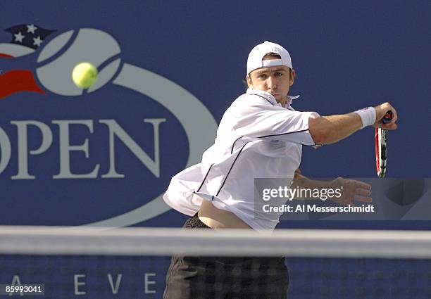 Benjamin Becker during his fourth round match against Andy Roddick at the 2006 US Open at the USTA Billie Jean King National Tennis Center in...