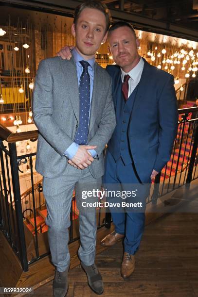 Joe Cole and Billy Moore attend the UK Premiere after party for "A Prayer Before Dawn" during the 61st BFI London Film Festival at Picturehouse...