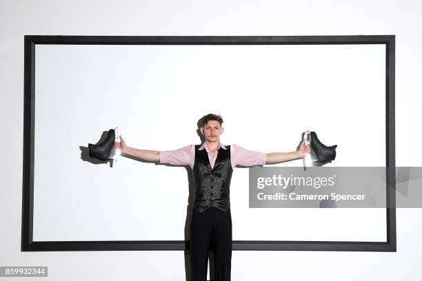 Australian figure skater Harley Windsor poses during a portrait session on August 16, 2017 in Sydney, Australia.