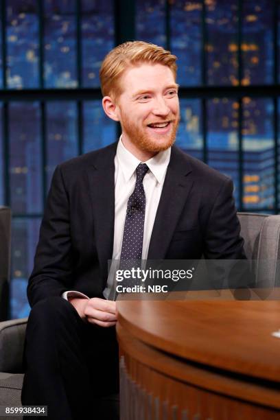 Episode 592 -- Pictured: Actor Domhnall Gleeson during an interview on October 10, 2017 --