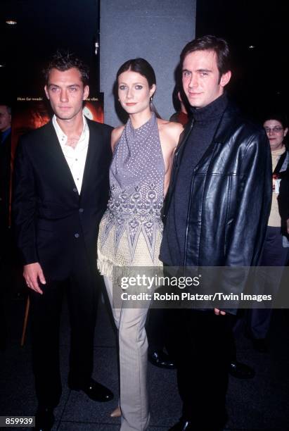 New York, NY. Jude Law, Gwyneth Paltrow and Jack Davenport at the premiere of "The Talented Mr. Ripley." Photo by Robin Platzer/Twin Images/Online...
