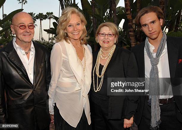 Dr. Bart Barlogie, Brenda Siemer-Scheider, guest and Christian Scheider attend Smiles from the Stars: A Tribute to the Life and Work of Roy Scheider...