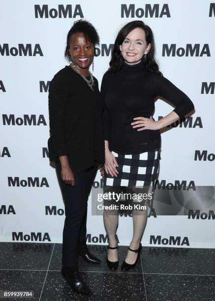 Lisa Marie Bronson and Guinevere Turner attend the MoMA's Black Intimacy Series featuring Lena Waithe, Master of None Conversation at MoMA on October...