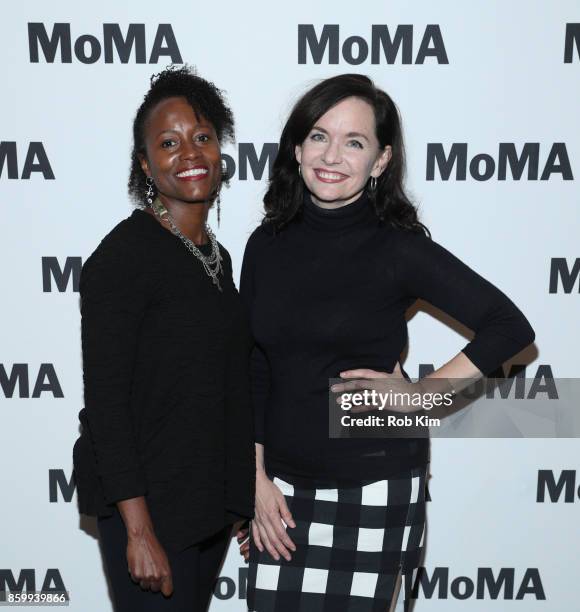 Lisa Marie Bronson and Guinevere Turner attend the MoMA's Black Intimacy Series featuring Lena Waithe, Master of None Conversation at MoMA on October...