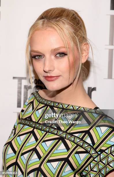 Model Lydia Hearst attends the Conde Nast Traveler Hot List Party at Pranna on April 15, 2009 in New York City.